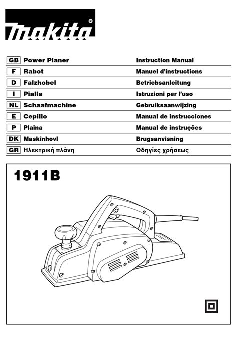 Makita 1911B Manual pdf manual